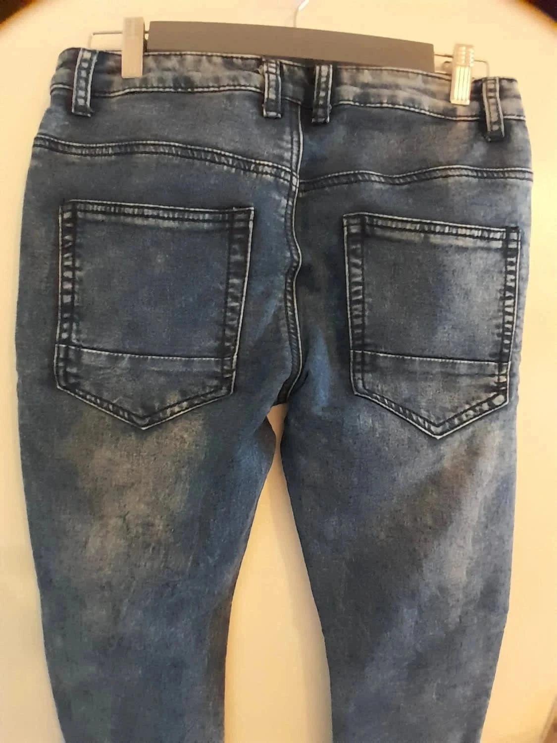 Skinny jeans voor dames Maat 36 - Merk Man by Gémo, kleur donkerblauw, op sommige plaatsen uitgebleekt – photo 6